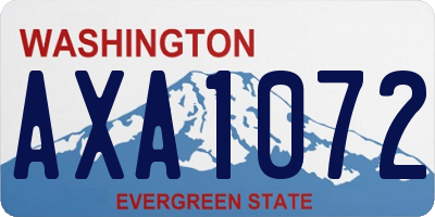 WA license plate AXA1072