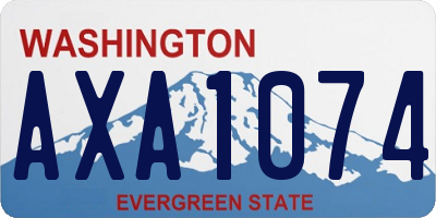 WA license plate AXA1074