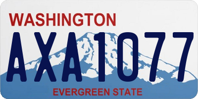 WA license plate AXA1077