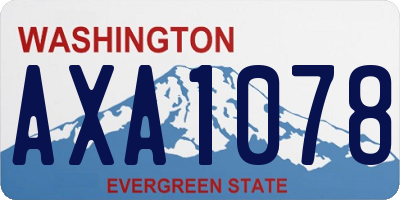 WA license plate AXA1078