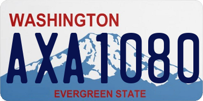 WA license plate AXA1080