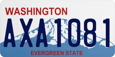 WA license plate AXA1081