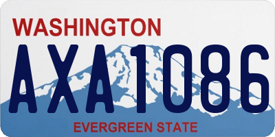 WA license plate AXA1086