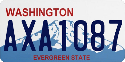WA license plate AXA1087