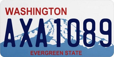 WA license plate AXA1089