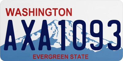 WA license plate AXA1093