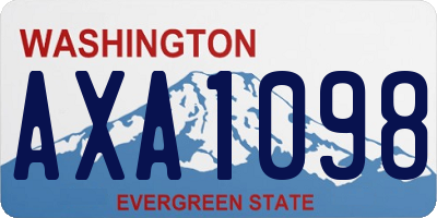 WA license plate AXA1098