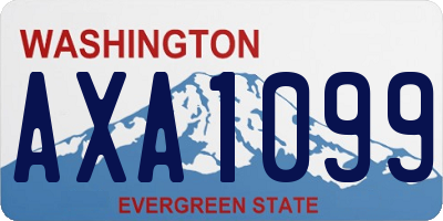 WA license plate AXA1099