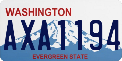 WA license plate AXA1194
