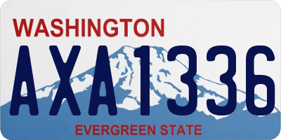WA license plate AXA1336