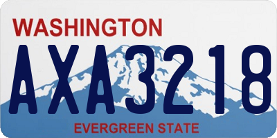 WA license plate AXA3218
