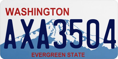 WA license plate AXA3504