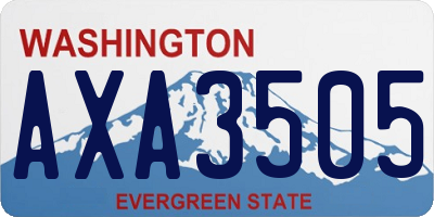 WA license plate AXA3505