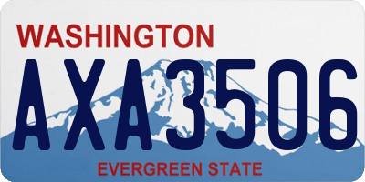 WA license plate AXA3506