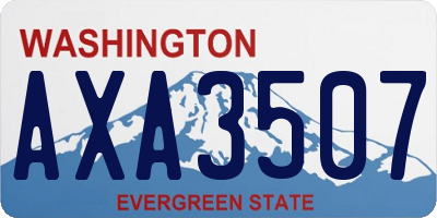 WA license plate AXA3507