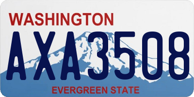 WA license plate AXA3508