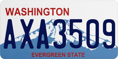 WA license plate AXA3509