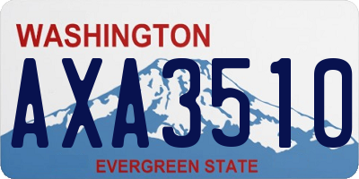 WA license plate AXA3510