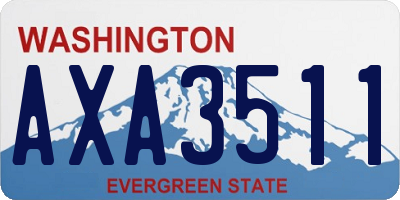 WA license plate AXA3511