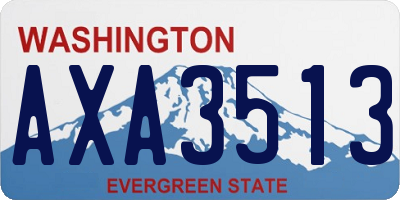 WA license plate AXA3513