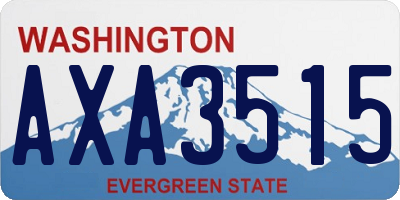 WA license plate AXA3515