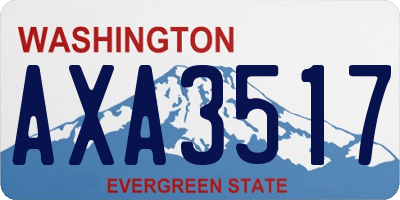 WA license plate AXA3517