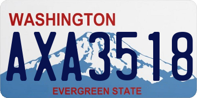 WA license plate AXA3518