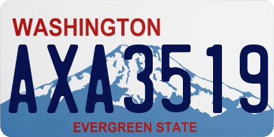 WA license plate AXA3519