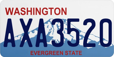 WA license plate AXA3520