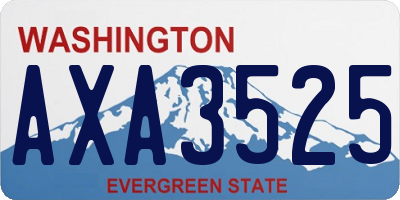 WA license plate AXA3525