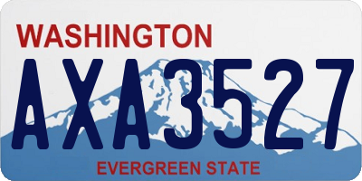 WA license plate AXA3527
