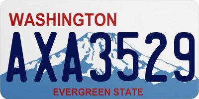 WA license plate AXA3529