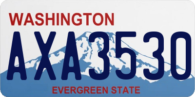 WA license plate AXA3530