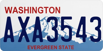 WA license plate AXA3543
