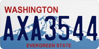 WA license plate AXA3544