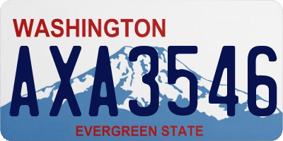 WA license plate AXA3546