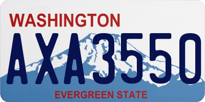 WA license plate AXA3550