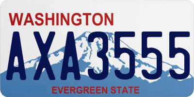 WA license plate AXA3555