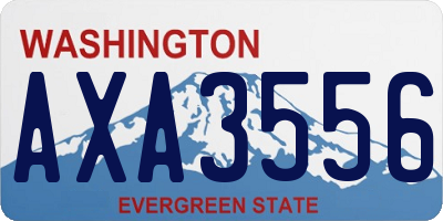 WA license plate AXA3556