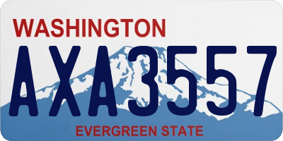 WA license plate AXA3557