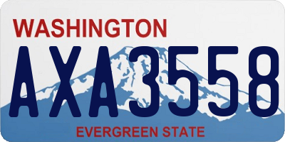WA license plate AXA3558