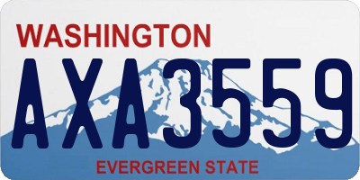 WA license plate AXA3559