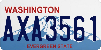 WA license plate AXA3561