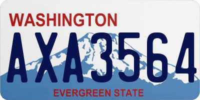 WA license plate AXA3564
