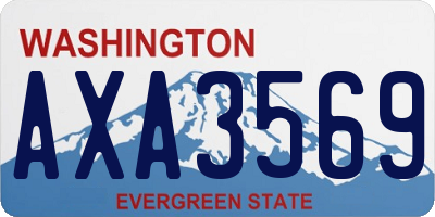 WA license plate AXA3569