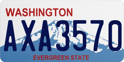 WA license plate AXA3570