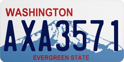 WA license plate AXA3571