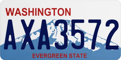 WA license plate AXA3572