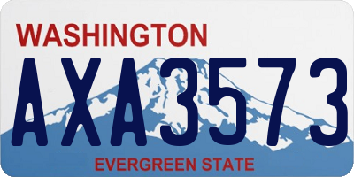 WA license plate AXA3573