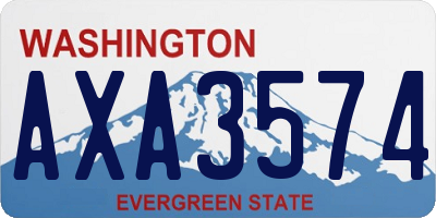 WA license plate AXA3574